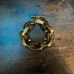 Vintage Henri Bendel toggle bracelet ‘Tortoise print'